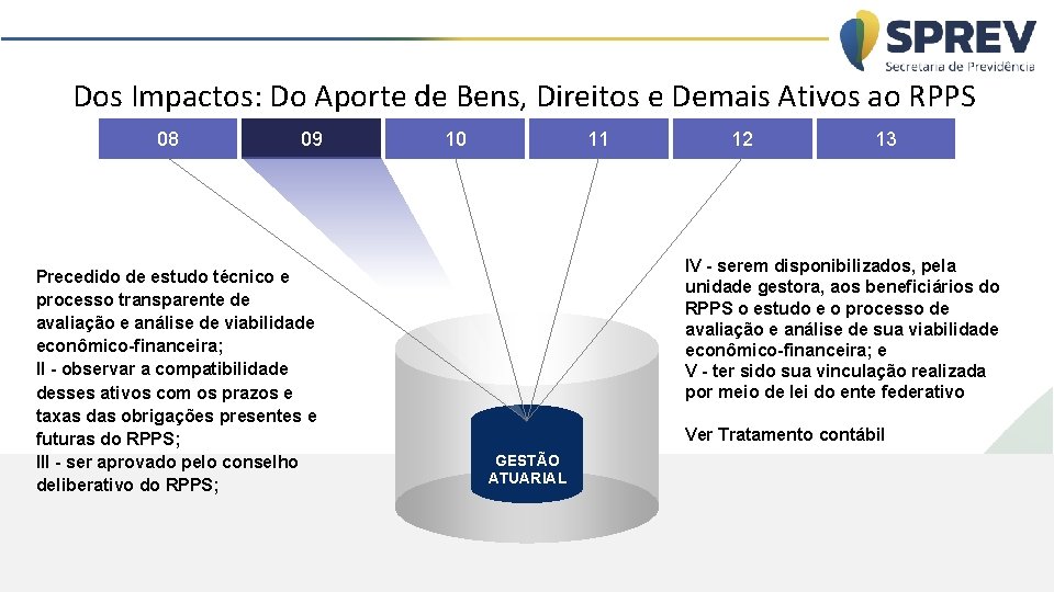 Dos Impactos: Do Aporte de Bens, Direitos e Demais Ativos ao RPPS 08 09