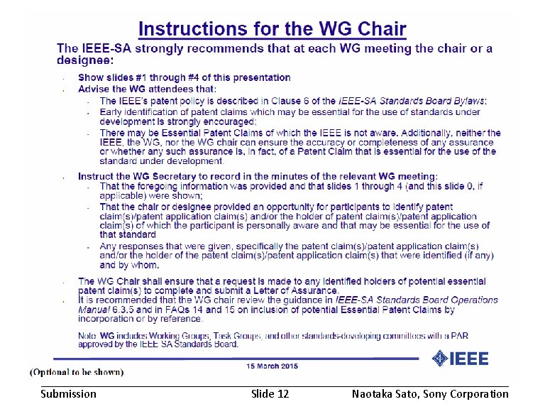 January 2018 Submission doc. : IEEE 802. 19 -18/0003 r 0 Slide 12 Naotaka