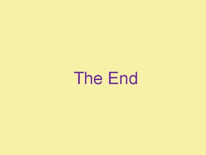 The End 