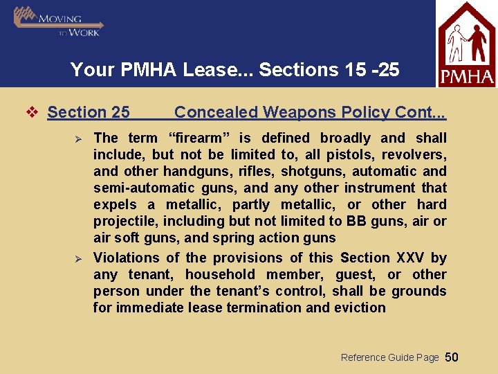 Your PMHA Lease. . . Sections 15 -25 v Section 25 Ø Ø Concealed