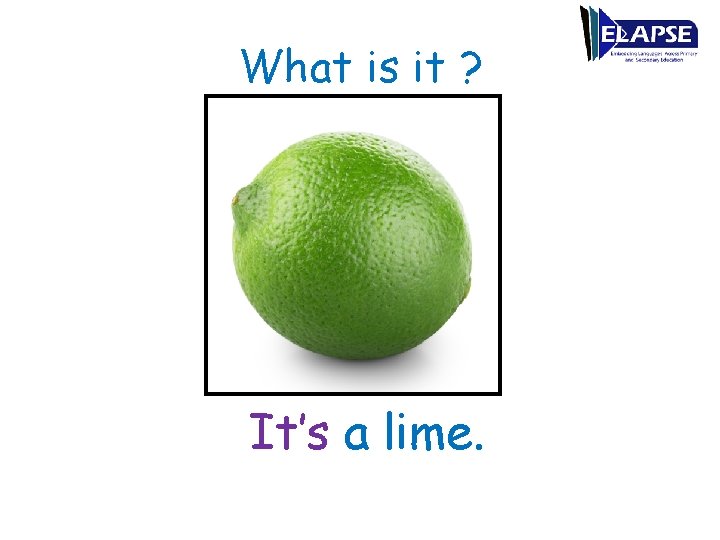 What is it ? It’s a lime. 