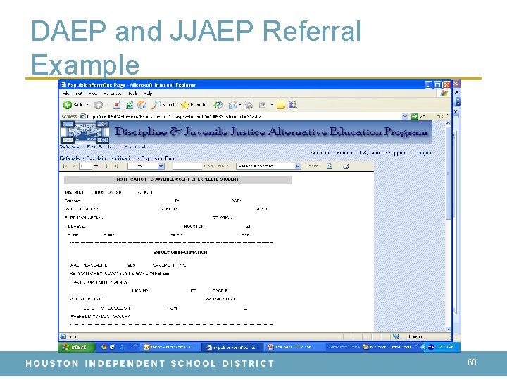 DAEP and JJAEP Referral Example 60 