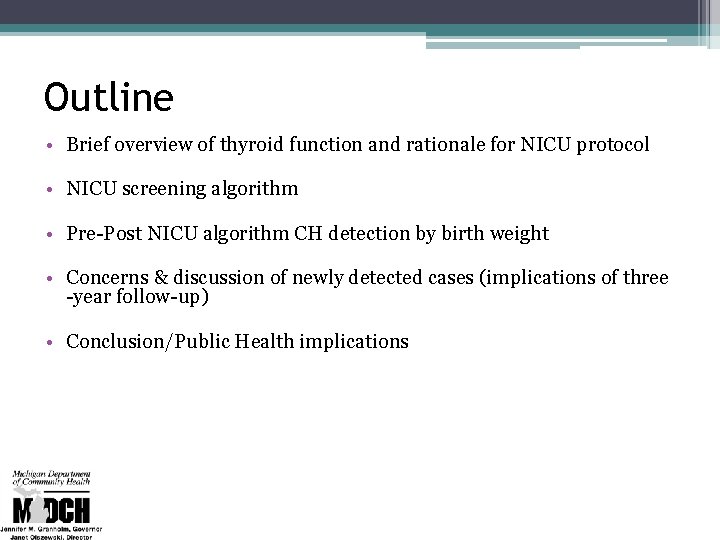 Congenital Hypothyroid Screening among Low Birth Weight Infants
