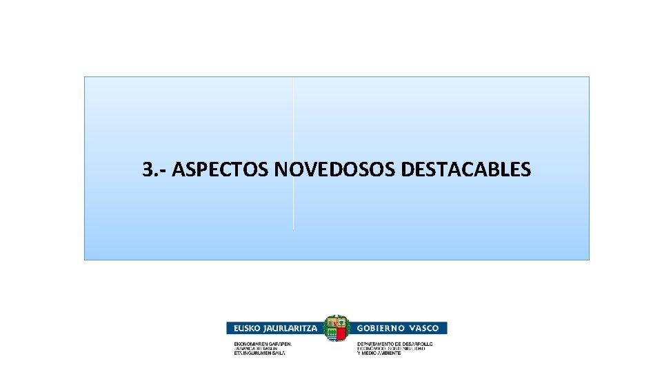 3. - ASPECTOS NOVEDOSOS DESTACABLES 