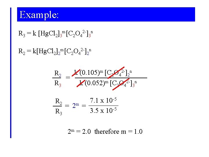 Example: R 3 = k [Hg. Cl 2]3 m[C 2 O 42 -]3 n