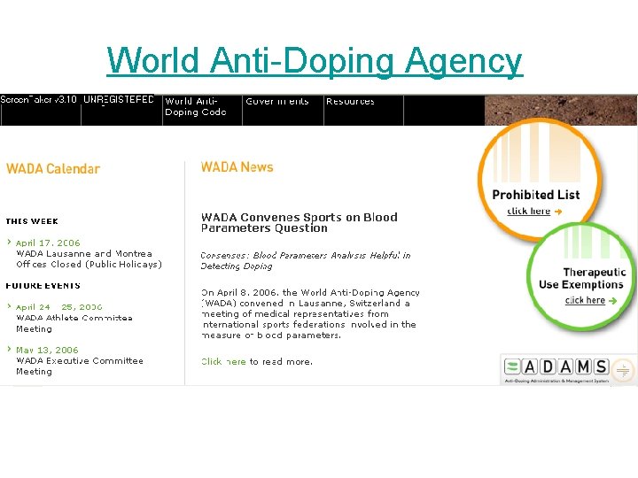 World Anti-Doping Agency 