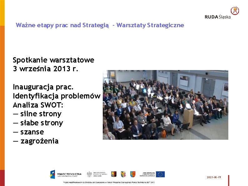 Ważne etapy prac nad Strategią - Warsztaty Strategiczne Spotkanie warsztatowe 3 września 2013 r.