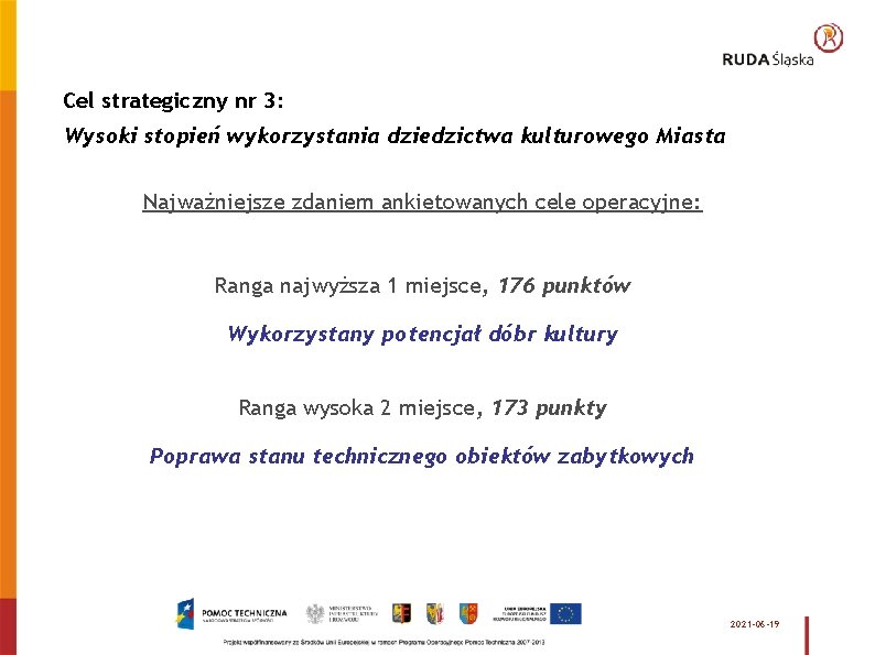 Cel strategiczny nr 3: Wysoki stopień wykorzystania dziedzictwa kulturowego Miasta Najważniejsze zdaniem ankietowanych cele