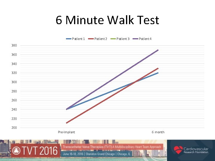 6 Minute Walk Test Patient 1 Patient 2 Patient 3 Patient 4 380 360