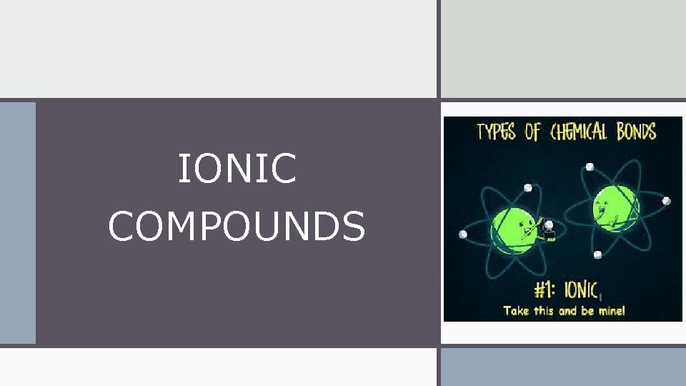 IONIC COMPOUNDS 