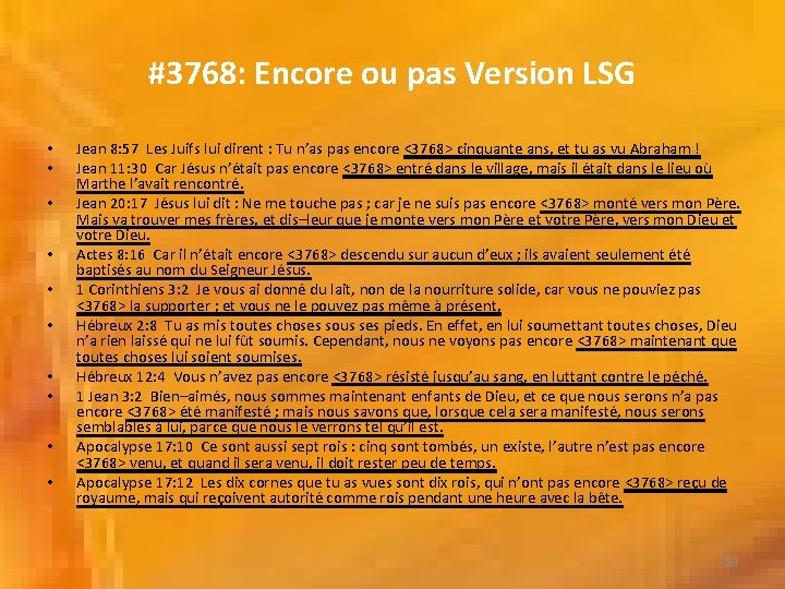 #3768: Encore ou pas Version LSG • • • Jean 8: 57 Les Juifs