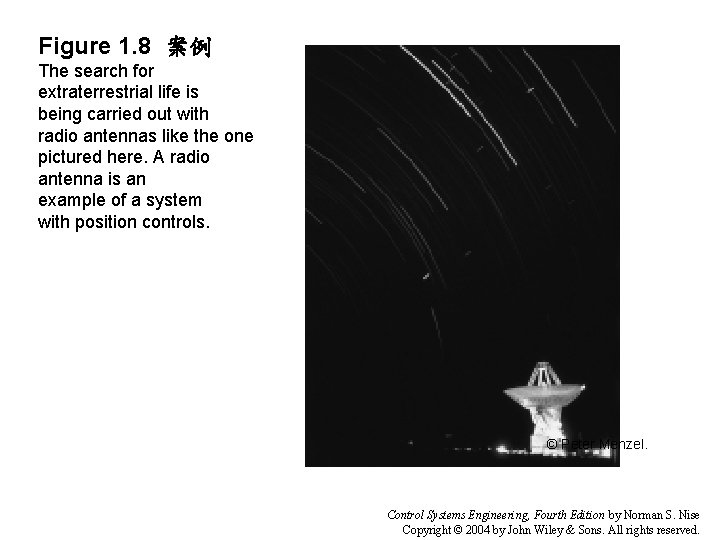 Figure 1. 8 案例 The search for extraterrestrial life is being carried out with