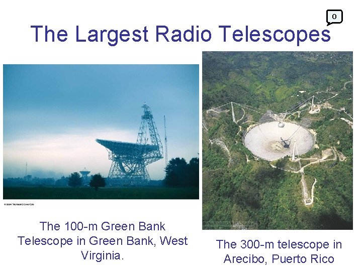 0 The Largest Radio Telescopes The 100 -m Green Bank Telescope in Green Bank,