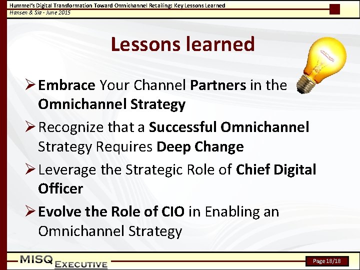 Hummels Digital Transformation Toward Omnichannel Retailing Key Lessons
