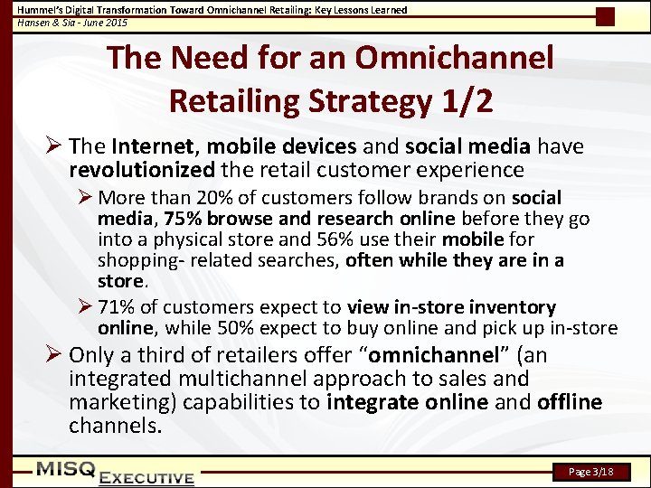 Hummels Digital Transformation Toward Omnichannel Retailing Key Lessons