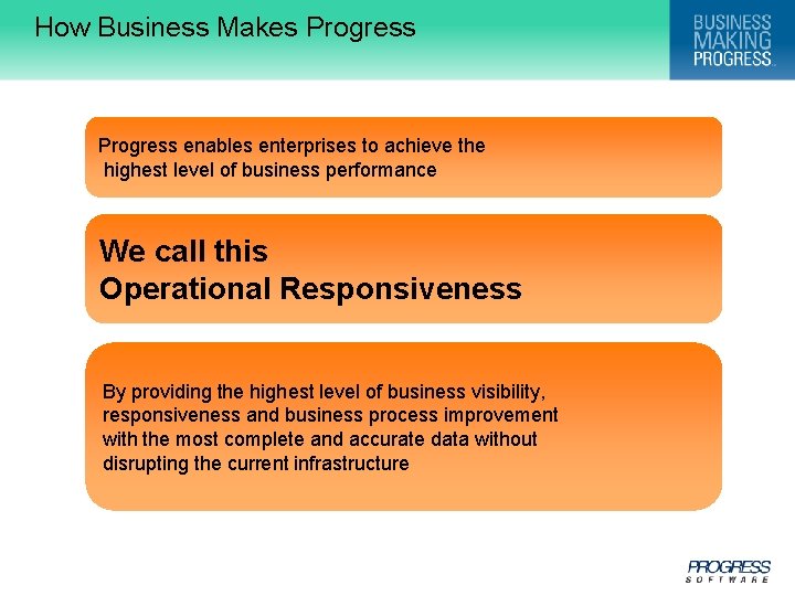 How Business Makes Progress enables enterprises to achieve the highest level of business performance