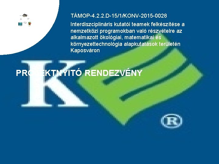 TÁMOP-4. 2. 2. D-15/1/KONV-2015 -0028 Interdiszciplináris kutatói teamek felkészítése a nemzetközi programokban való részvételre