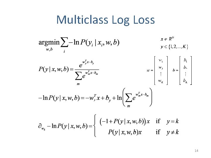 Multiclass Log Loss 14 