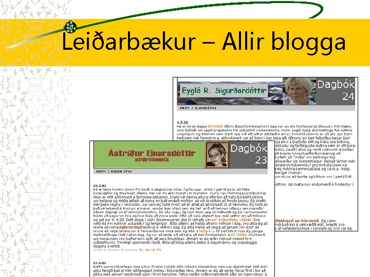 Leiðarbækur – Allir blogga 