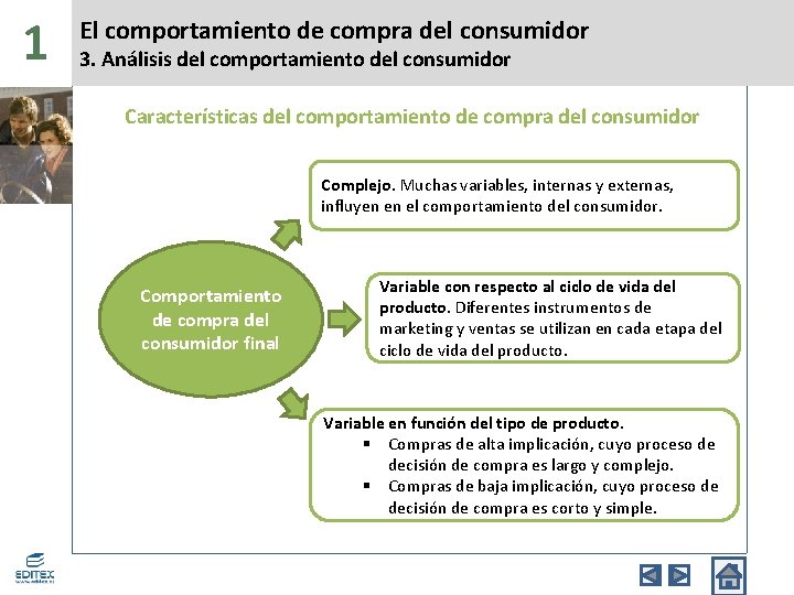 1 El comportamiento de compra del consumidor 3. Análisis del comportamiento del consumidor Características