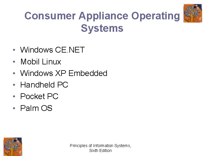 Consumer Appliance Operating Systems • • • Windows CE. NET Mobil Linux Windows XP