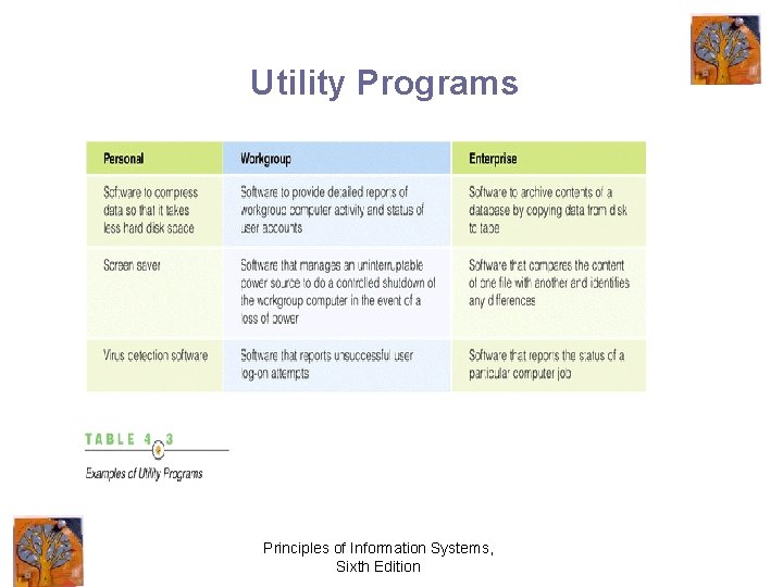 Utility Programs Principles of Information Systems, Sixth Edition 