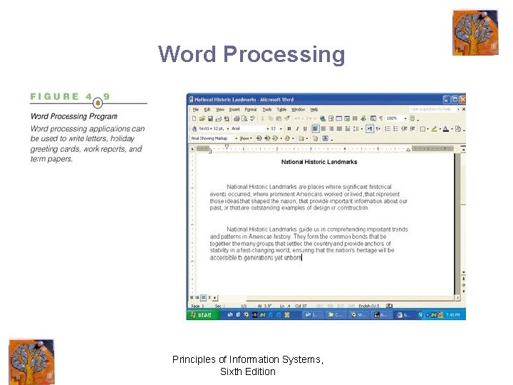 Word Processing Principles of Information Systems, Sixth Edition 