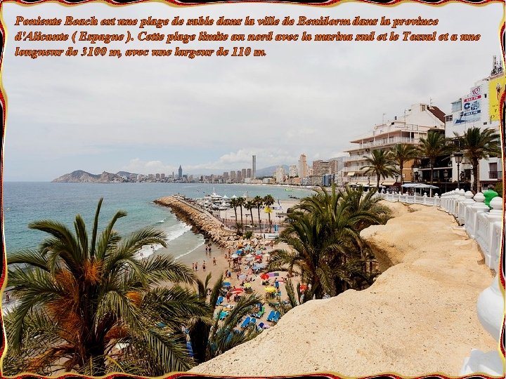 Poniente Beach est une plage de sable dans la ville de Benidorm dans la