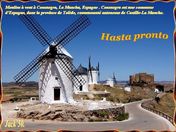 Moulins à vent à Consuegra, La Mancha, Espagne. Consuegra est une commune d’Espagne, dans