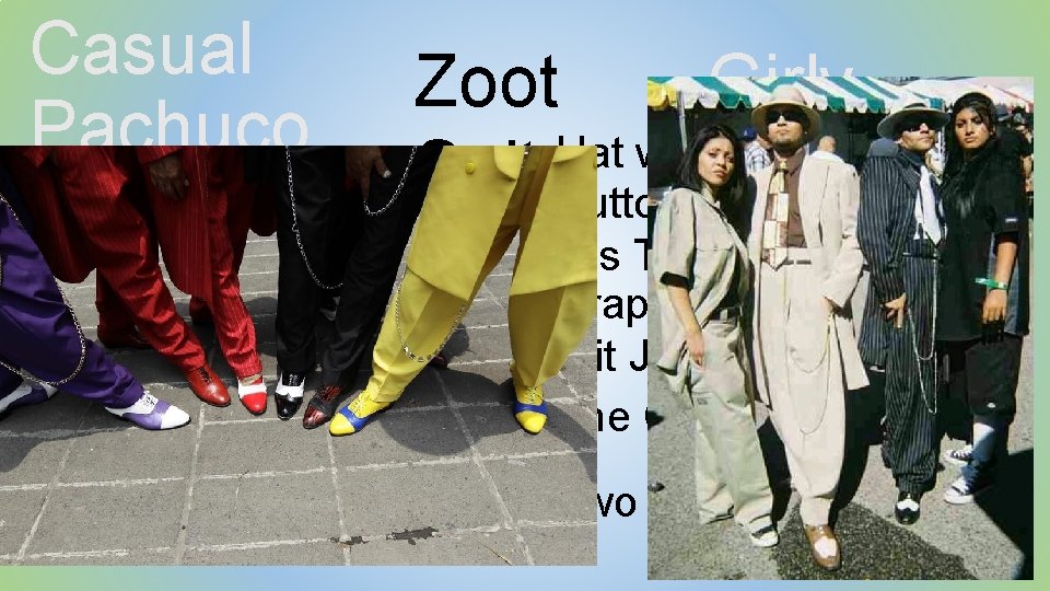 Casual Pachuco Zoot Girly -Hat with a Feather Suit-Button down Chuca Shirt with 40’s