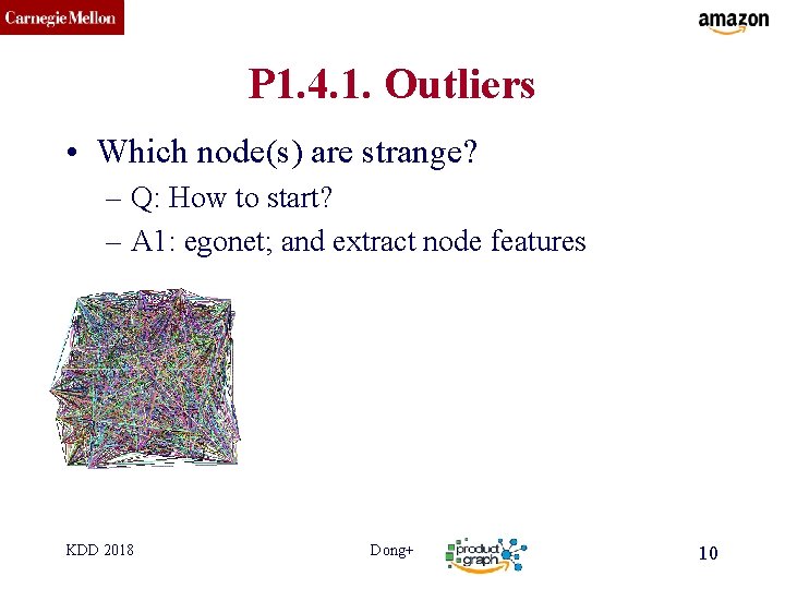 CMU SCS P 1. 4. 1. Outliers • Which node(s) are strange? – Q: