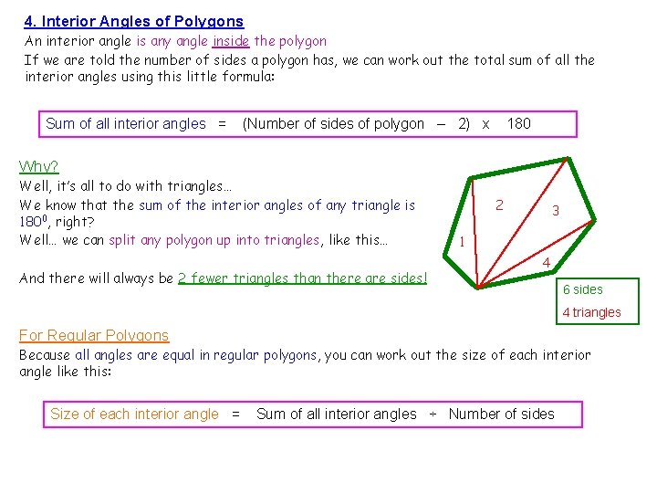 Maths Notes Shape and Space 2 Polygons www
