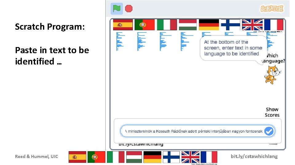 Scratch Program: Paste in text to be identified … Reed & Hummel, UIC bit.