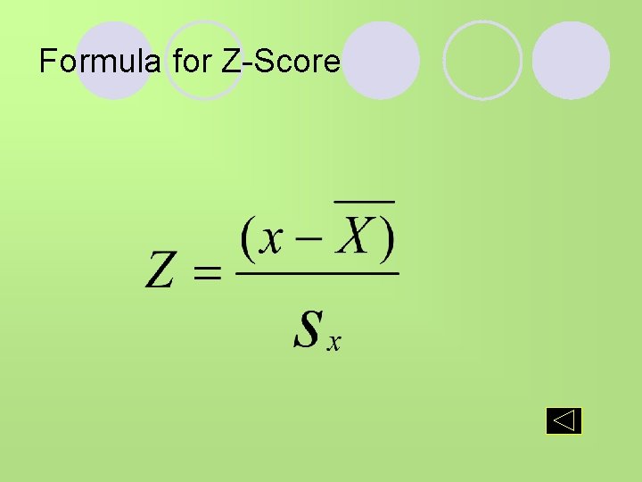 Formula for Z-Score 