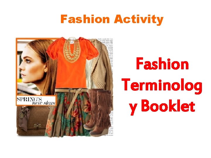 Fashion Activity Fashion Terminolog y Booklet 