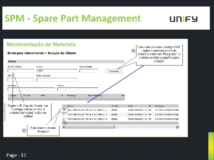 SPM - Spare Part Management Page - 13 