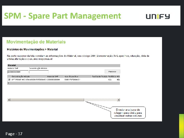SPM - Spare Part Management Page - 37 