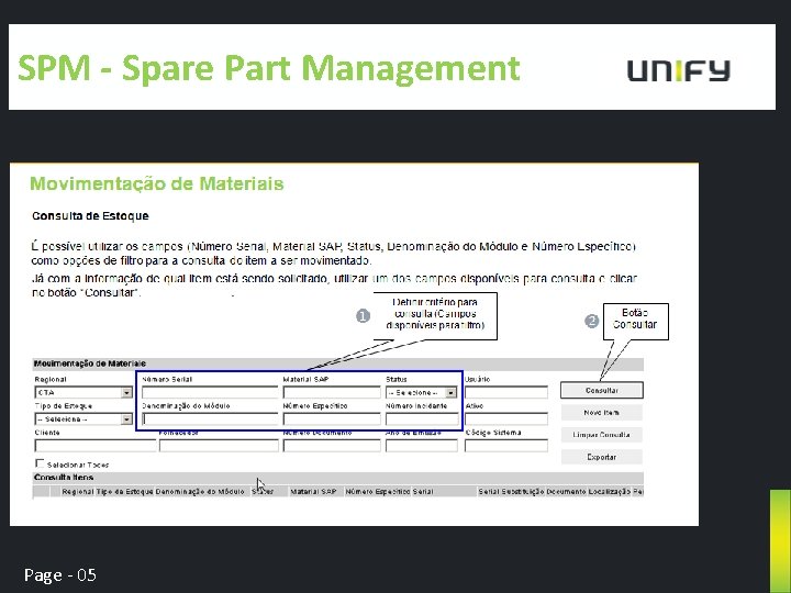 SPM - Spare Part Management Page - 05 