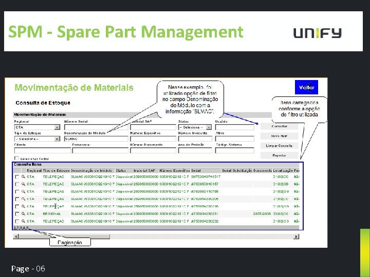 SPM - Spare Part Management Page - 06 