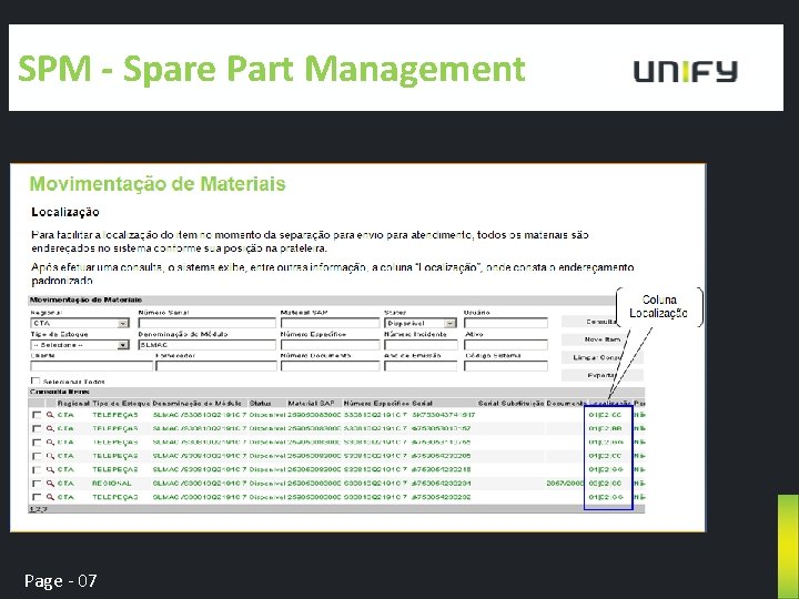 SPM - Spare Part Management Page - 07 