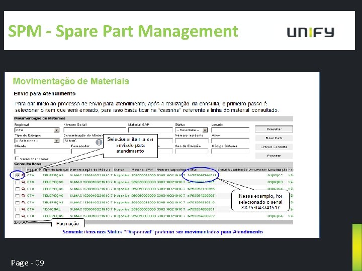 SPM - Spare Part Management Page - 09 