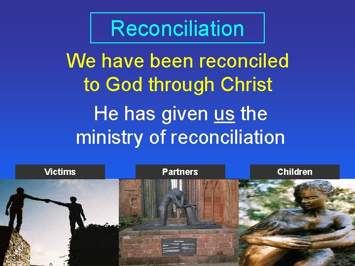 Reconciliation We have been reconciled to God through Christ He has given us the