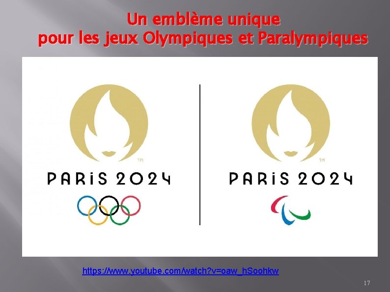 Un emblème unique pour les jeux Olympiques et Paralympiques https: //www. paris 2024. org/fr/paris-2024