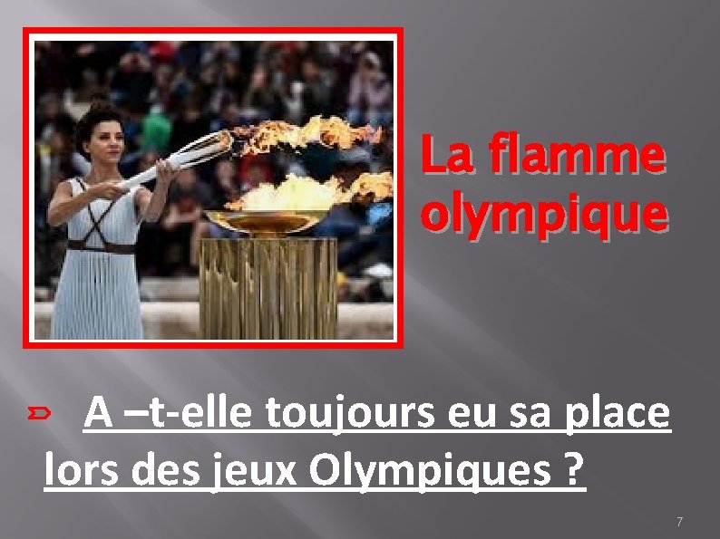 La flamme olympique A –t-elle toujours eu sa place lors des jeux Olympiques ?