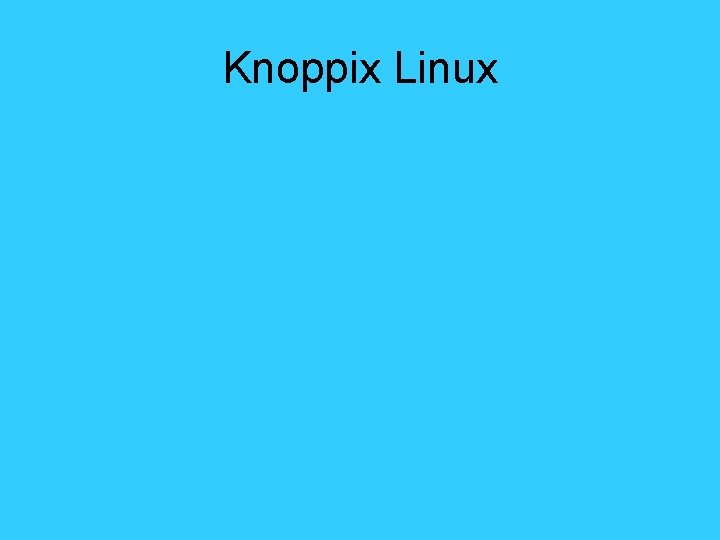 Knoppix Linux 