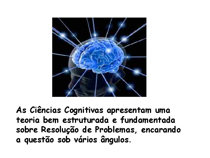 As Ciências Cognitivas apresentam uma teoria bem estruturada e fundamentada sobre Resolução de Problemas,
