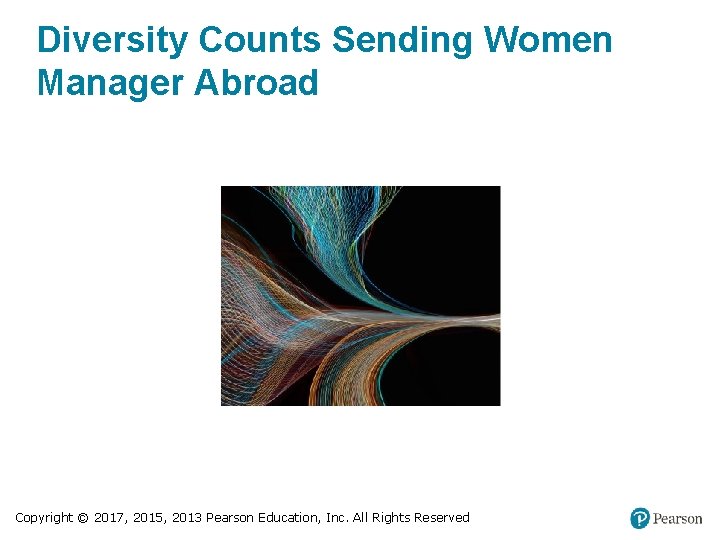 Diversity Counts Sending Women Manager Abroad Copyright © 2017, 2015, 2013 Pearson Education, Inc.