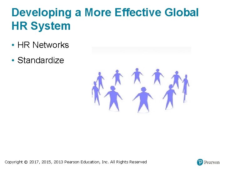 Developing a More Effective Global HR System • HR Networks • Standardize Copyright ©