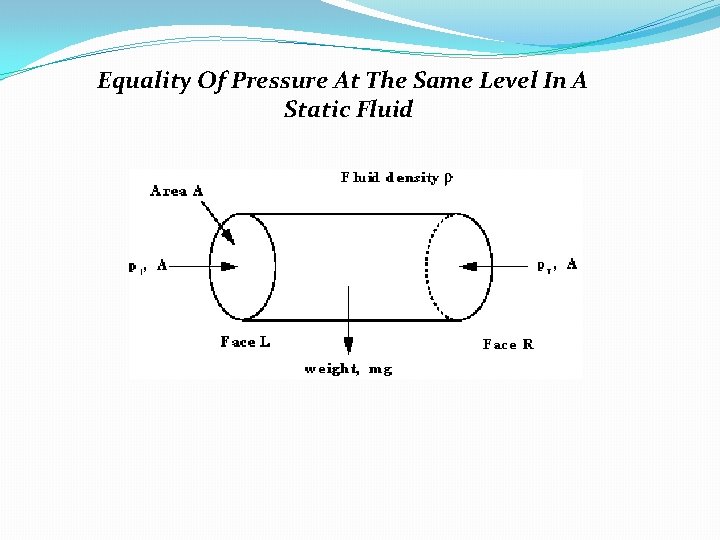 Equality Of Pressure At The Same Level In A Static Fluid 
