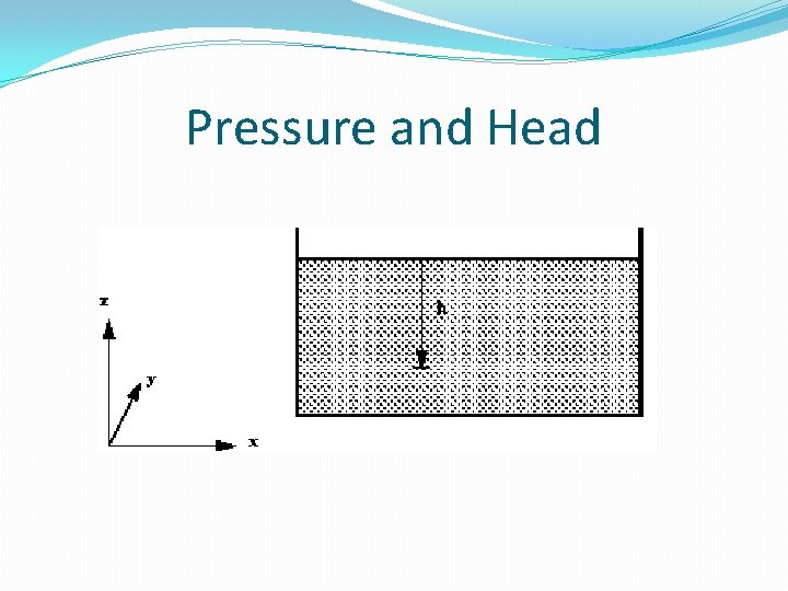 Pressure and Head 